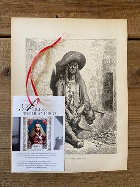 Gustave Dore, Antique Print, Woodcut Engraving, Audiobook,  Sheet Music